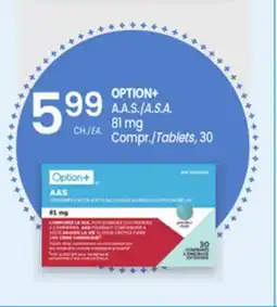 Uniprix OPTION+ A.A.S./A.S.A. 81 mg offer