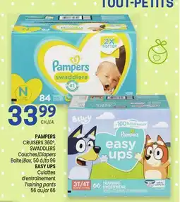 Uniprix PAMPERS CRUISERS 360°, SWADDLERS Couches/Diapers, ASY UPS Culottes d'entraînement/Training pants offer
