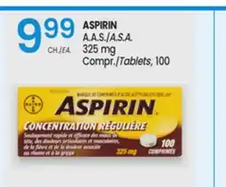 Uniprix ASPIRIN A.A.S./A.S.A. 325 mg Compr./Tablets offer