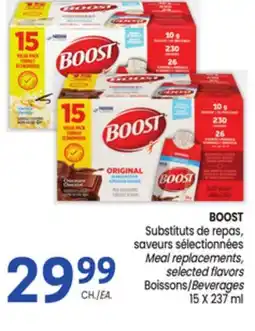 Uniprix BOOST Substituts de repas, saveurs sélectionnées / Meal replacements, selected flavors offer
