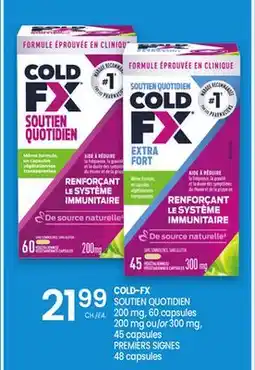 Uniprix COLD-FX SOUTIEN QUOTIDIEN 200 mg ou/or 300 mg, PREMIERS SIGNES offer