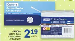 Uniprix OPTION+ Cotons-tiges/Cotton swabs offer