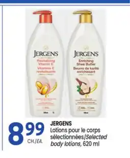 Uniprix JERGENS Lotions pour le corps sélectionnées/Selected body lotions offer