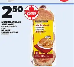 Provigo NO NAME ENGLISH MUFFINS, 6 UN offer