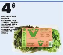 Provigo GEN V BOSTON, CRISPY OR SALANOVA GREEN AND RED DUO offer