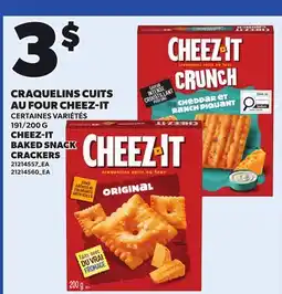 Provigo CHEEZ-IT BAKED SNACK CRACKERS, 191/200 G offer