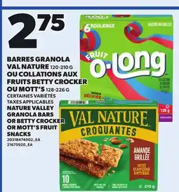 Provigo NATURE VALLEY GRANOLA BARS, 120-210 G OR BETTY CROCKER OR MOTT'S FRUIT SNACKS, 128-226 G offer