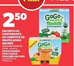 Provigo GOGO SQUEEZ FRUIT SAUCE POUCHES OR CUPS, 4 X 90-4 X 97 G offer