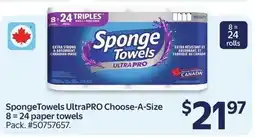 Walmart SpongeTowels UltraPRO Choose-A-Size 8.24 paper towels offer