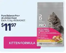 Walmart Pure Balance Pro+ dry kitten food offer