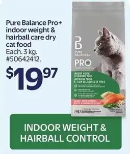 Walmart Pure Balance Pro+ indoor weight & hairball care dry cat food offer