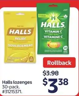 Walmart Halls lozenges offer