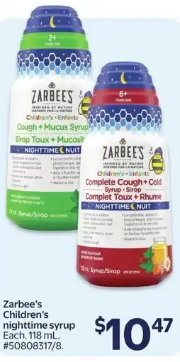 Walmart Zarbee's Children's nighttime syrup offer