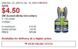 Costco 3M Scotch-Brite lint rollers offer