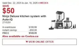 Costco Ninja Deluxe kitchen system with Auto-iQ offer