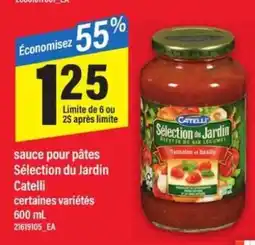 Maxi SAUCE POUR PÂTES SÉLECTION DU JARDIN CATELLI offer