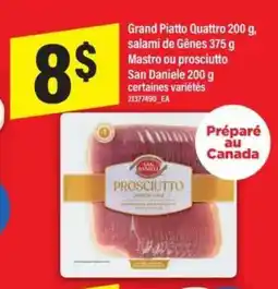 Maxi Grand Piatto Quattro, salami de Gênes Mastro ou prosciutto San Daniele offer