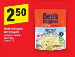 Maxi riz Bistro Express Ben's Original offer