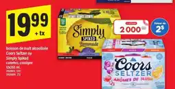 Maxi Coors Seltzer ou Simply Spiked offer