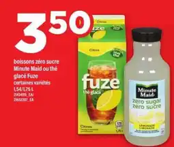 Maxi boissons zéro sucre Minute Maid ou thé glacé Fuze offer