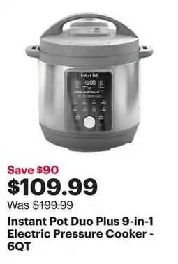 Best Buy Instant Pot Duo Plus 9-in-1 Electric Pressure Cooker - 6QT offer