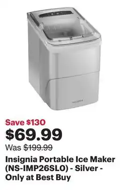 Best Buy Insignia Portable Ice Maker (NS-IMP26SL0) - Silver - Only at Best Buy offer