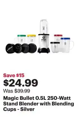 Best Buy Magic Bullet 0.5L 250-Watt Stand Blender with Blending Cups - Silver offer