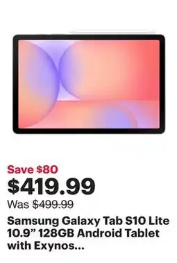 Best Buy Samsung Galaxy Tab S10 Lite 10.9 128GB Android Tablet with Exynos 1380 Processor - Grey offer