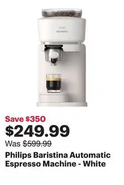 Best Buy Philips Baristina Automatic Espresso Machine - White offer