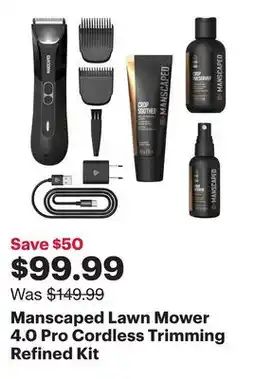 Best Buy Manscaped Lawn Mower 4.0 Pro Cordless Trimming Refined Kit offer