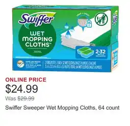 Costco Swiffer Sweeper Wet Mopping Cloths, 64 count offer