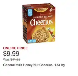 Costco General Mills Honey Nut Cheerios, 1.51 kg offer