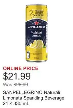 Costco SANPELLEGRINO Naturali Limonata Sparkling Beverage 24 × 330 mL offer