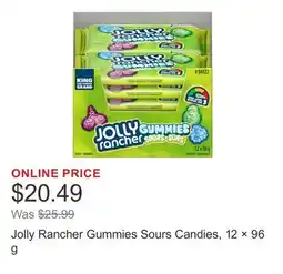 Costco Jolly Rancher Gummies Sours Candies, 12 × 96 g offer