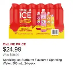 Costco Sparkling Ice Starburst Flavoured Sparkling Water, 503 mL, 24-pack offer