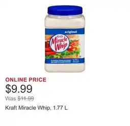 Costco Kraft Miracle Whip, 1.77 L offer