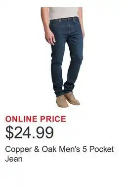 Costco Copper & Oak Men's 5 Pocket Jean offer