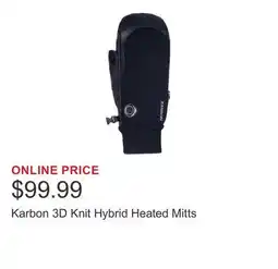 Costco Karbon 3D Knit Hybrid Heated Mitts offer