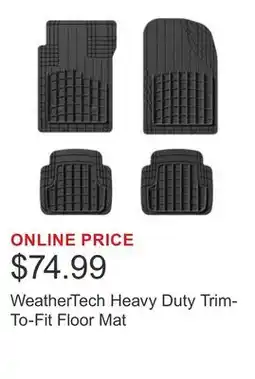 Costco WeatherTech Heavy Duty Trim-To-Fit Floor Mat offer