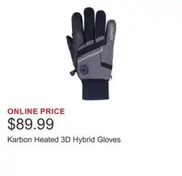 Costco Karbon Heated 3D Hybrid Gloves offer