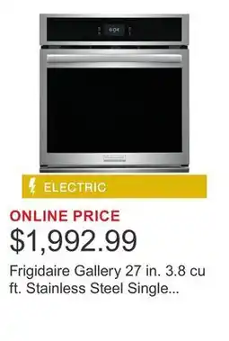 Costco Frigidaire Gallery 27 in. 3.8 cu ft. Stainless Steel Single Electric Wall Oven with Total Convection offer