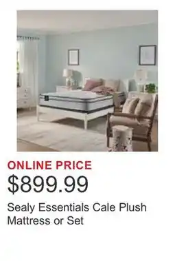 Costco Sealy Essentials Cale Plush Mattress or Set offer