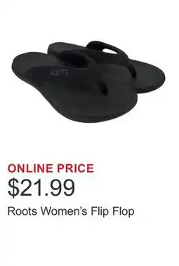 Costco Roots Women's Flip Flop offer