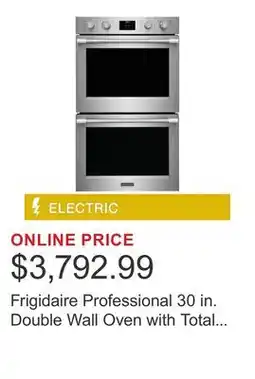 Costco Frigidaire Professional 30 in. Double Wall Oven with Total Convection and Air Fry offer