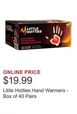 Costco Little Hotties Hand Warmers - Box of 40 Pairs offer