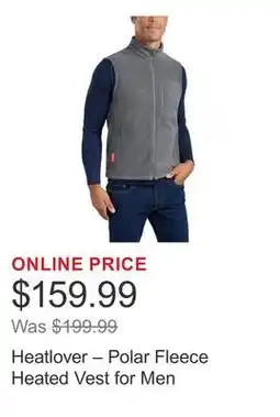 Costco Heatlover – Polar Fleece Heated Vest for Men offer