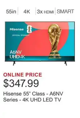 Costco Hisense 55 Class - A6NV Series - 4K UHD LED TV offer