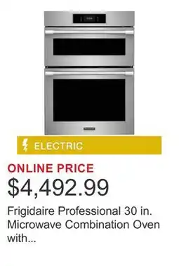 Costco Frigidaire Professional 30 in. Microwave Combination Oven with Total Convection and Air Fry offer