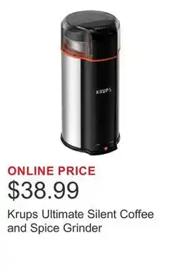 Costco Krups Ultimate Silent Coffee and Spice Grinder offer