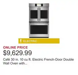 Costco Café 30 in. 10 cu ft. Electric French-Door Double Wall Oven with True European Convection offer